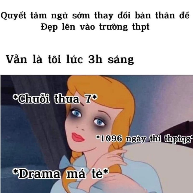 công chúa mắt thâm quầng vì thức đến 3h sáng hóng drama và cày game