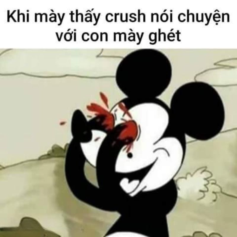 Tự đâm mù mắt khi thấy crush nói chuyện với con mày ghét