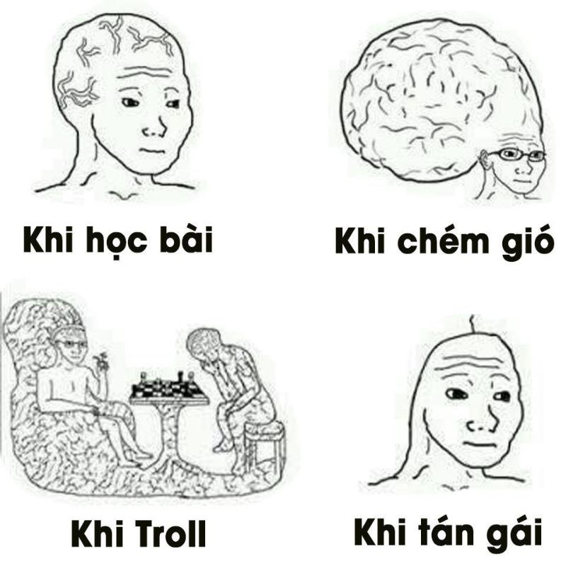 99+ meme não to cà khịa cực gắt với loạt ảnh chế siêu hài 15 meme sử dụng não trong các tình huống khác nhau cực hài