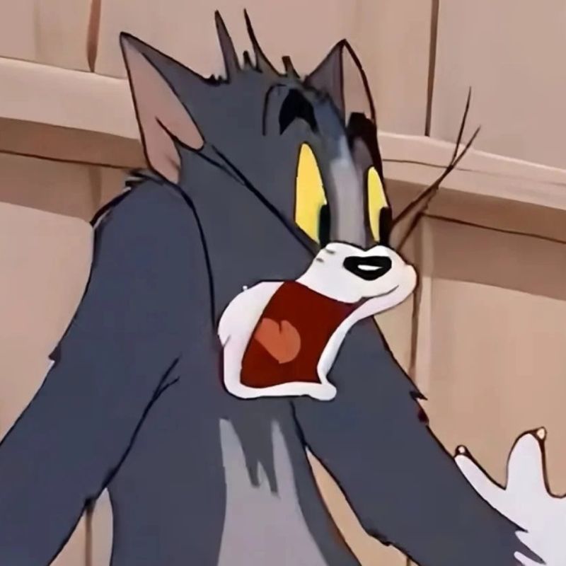 Meme mèo Tom sốc giật bắn người