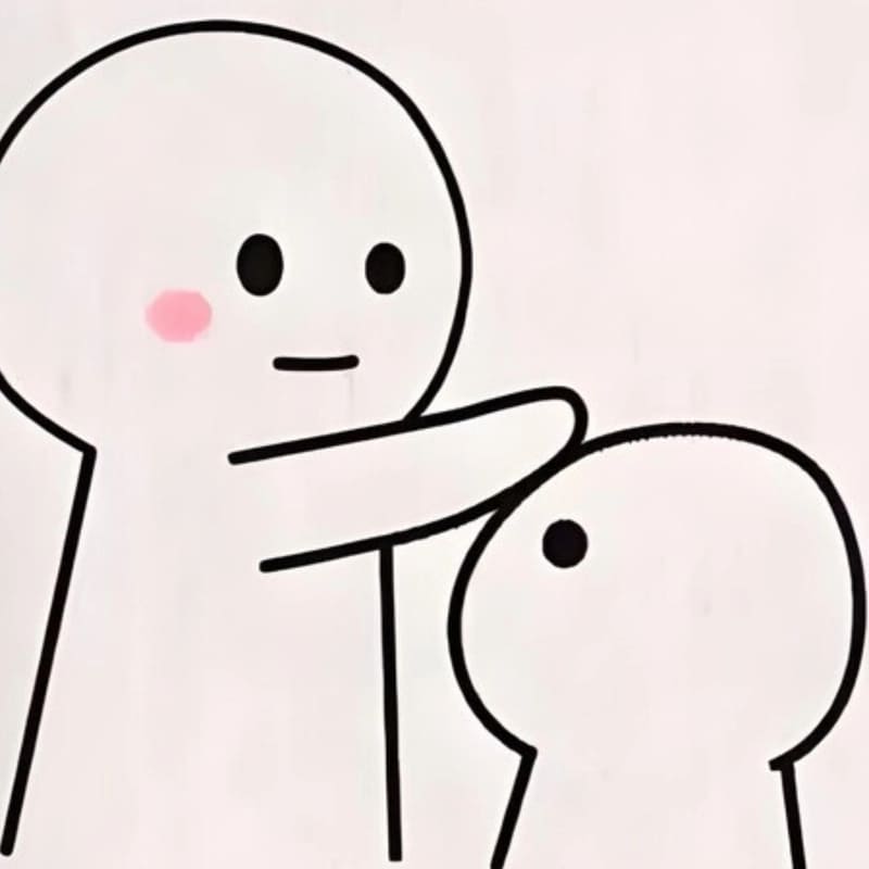 Ảnh vẽ xoa đầu đáng yêu