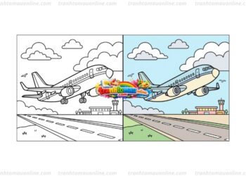 tô màu máy bay boeing 737