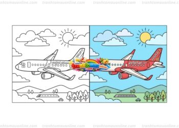 tô màu máy bay vietjet