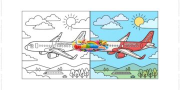 tô màu máy bay vietjet