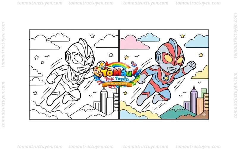 tô màu siêu nhân điện quang