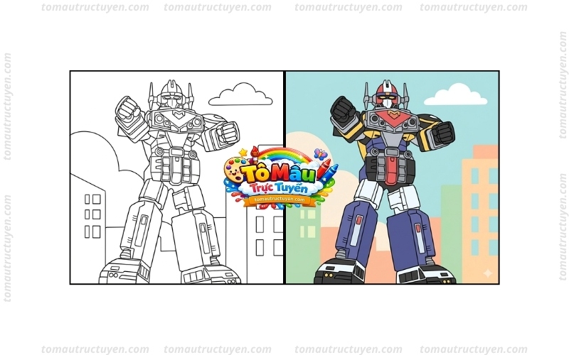 tô màu siêu nhân robot