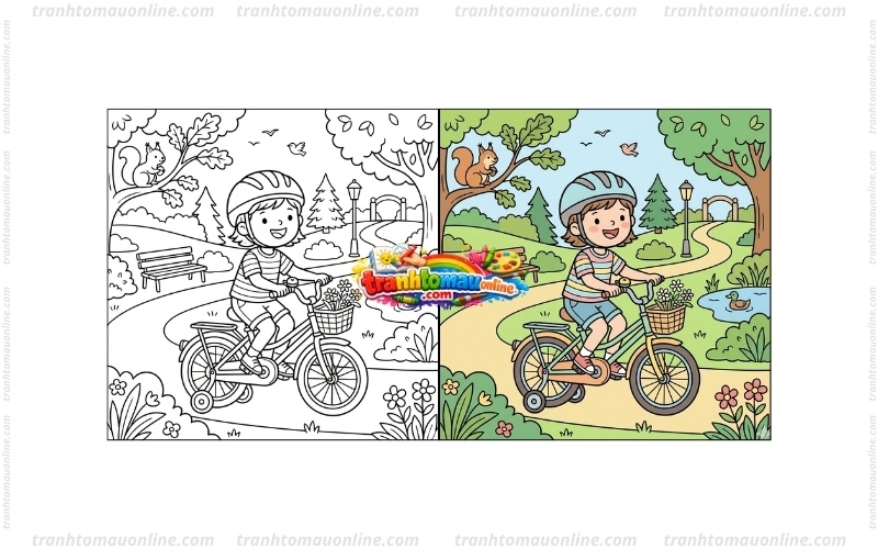 tô màu xe đạp
