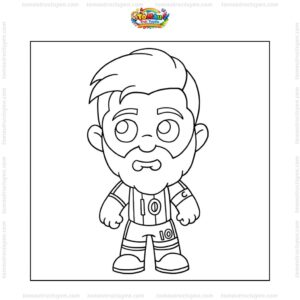 Tranh tô màu Messi chibi