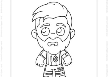 Tranh tô màu Messi chibi