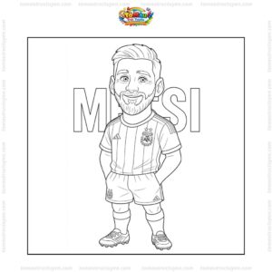 Tranh tô màu Messi cho bé