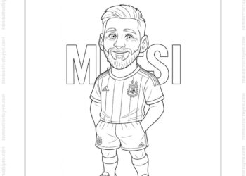 Tranh tô màu Messi cho bé