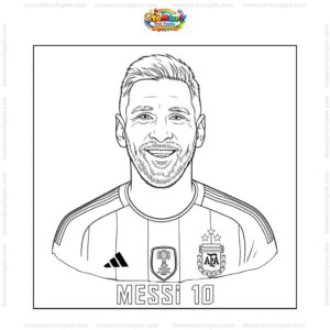 Tranh tô màu Messi đẹp