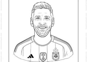 Tranh tô màu Messi đẹp