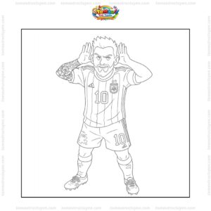 Tranh tô màu Messi siêu ngầu