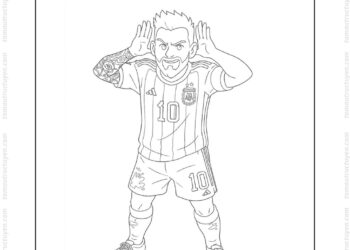 Tranh tô màu Messi siêu ngầu