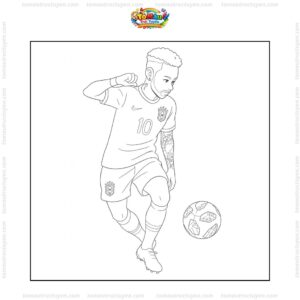 Tranh tô màu Neymar cho bé