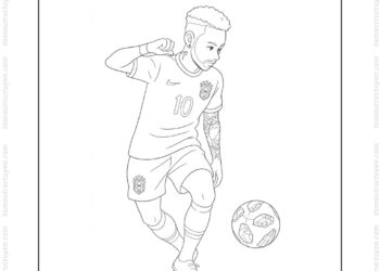 Tranh tô màu Neymar cho bé
