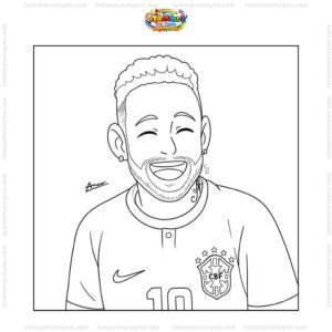 Tranh tô màu Neymar cute