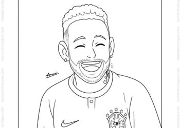 Tranh tô màu Neymar cute