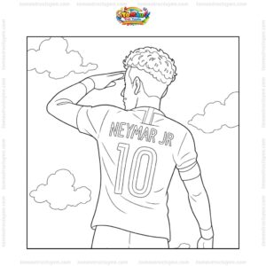 Tranh tô màu Neymar đẹp