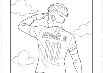 Tranh tô màu Neymar đẹp