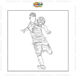 Tranh tô màu Neymar ghi bàn