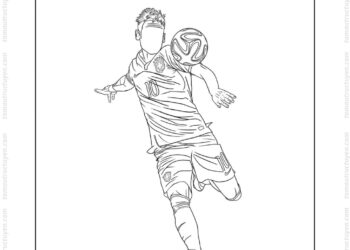 Tranh tô màu Neymar ghi bàn