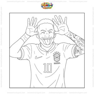 Tranh tô màu Neymar hài hước