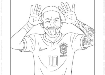 Tranh tô màu Neymar hài hước
