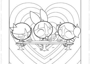 Tranh tô màu những cô gái siêu nhân chibi