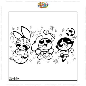 Tranh tô màu những cô gái siêu nhân cute