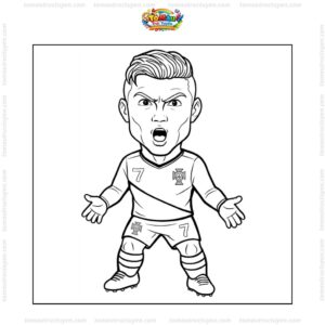 Tranh tô màu Ronaldo cho bé