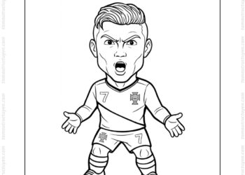 Tranh tô màu Ronaldo cho bé