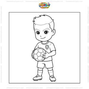 Tranh tô màu Ronaldo cute