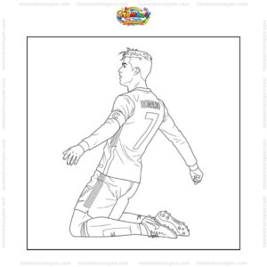 Tranh tô màu Ronaldo đẹp