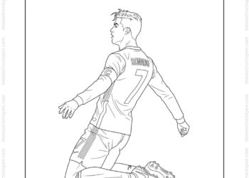 Tranh tô màu Ronaldo đẹp