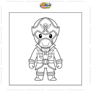 Tranh tô màu siêu nhân hải tặc chibi