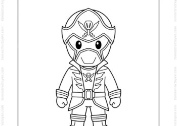 Tranh tô màu siêu nhân hải tặc chibi