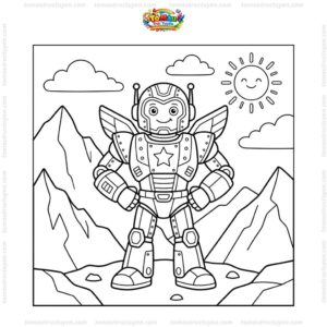 Tranh tô màu siêu nhân robot đẹp