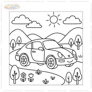 Tranh tô màu siêu xe Porsche