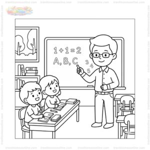 Tranh tô màu thầy giáo giảng bài Tranh tô màu thầy giáo giảng bài
