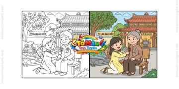 tranh tô màu vu lan báo hiếu