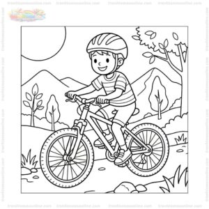 Tranh tô màu xe đạp leo núi Tranh tô màu xe đạp leo núi