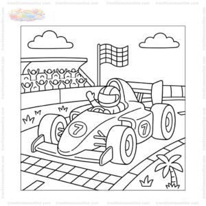 Tranh tô màu xe đua F1