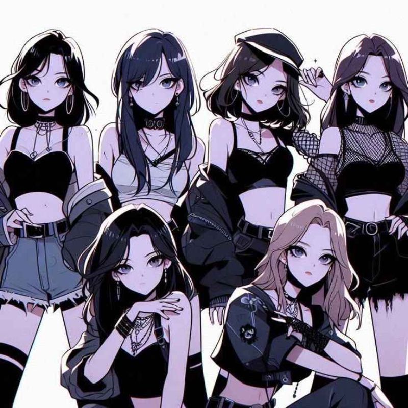 Avatar nhóm nữ anime lạnh lùng cá tính cực chất