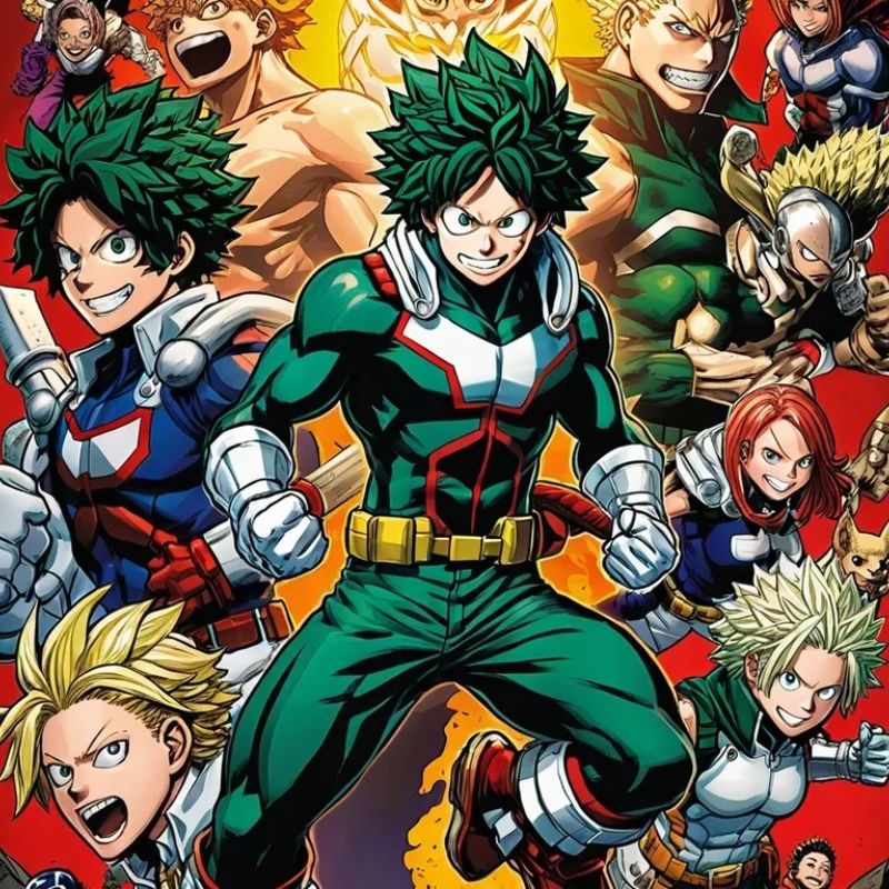 Avatar nhóm anime anh hùng học viện hành động đẹp