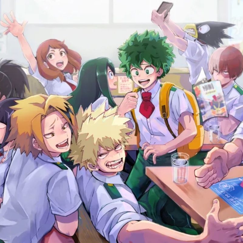 Avatar nhóm anime học đường dễ thương và vui nhộn