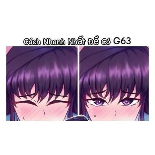 Ảnh meme hài hước nhân vật anime mắt sáng lên khi biết cách có xe G63
