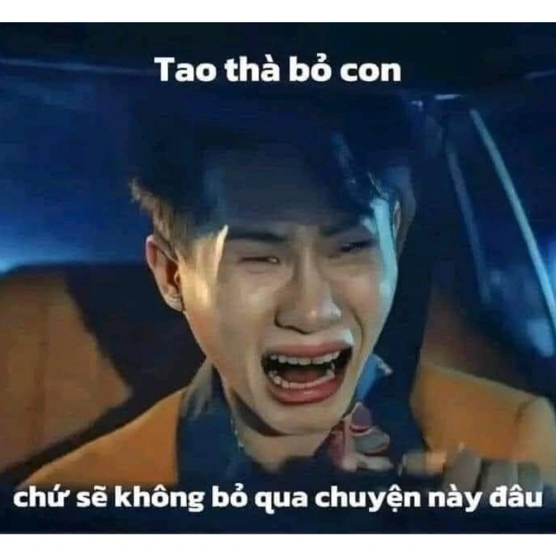 Meme Jack khóc mếu máo tao thà bỏ con chứ không bỏ qua chuyện này