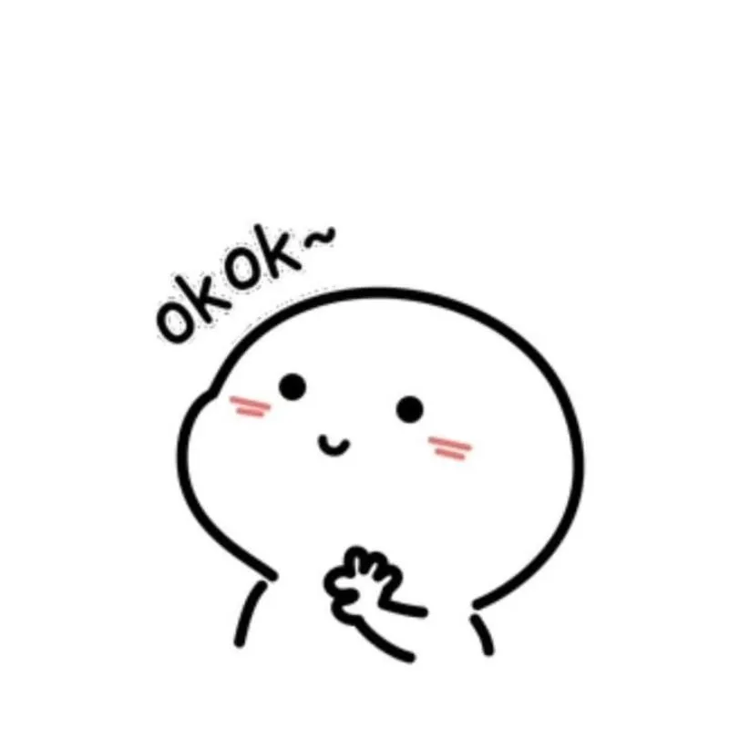 Ảnh meme hài hước nhân vật chibi da trắng má hồng nói ok ok vui vẻ